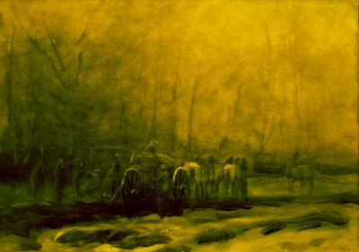 Vonulo trennEnglish：Moving_Military_Trainn 作者 拉斯洛（Laszlo Mednyanszky）